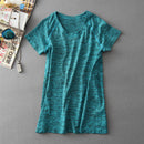 Women O Neck Short Sleeve Sport T-Shirts Breathable Quick Dry Gym Running Tee Tops