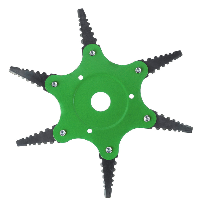 6 Steel Blades Grass Trimmer Head Garden Lawn Mower Head Brush Cutter Razor Tool