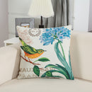 Cotton Linen Colorful Painting Birds Cushion Cover Car Decorative Throw Pillow Case