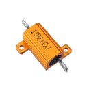 20pcs RX24 10W 1R 1RJ Metal Aluminum Case High Power Resistor Golden Metal Shell Case Heatsink Resistance Resistor