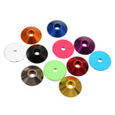 Suleve M3AN10 10Pcs M3 Cap Head Screw Cup Washer Extra Large Gasket Aluminum Alloy Multicolor