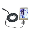 3-in-1 7mm 6LED Rigid Waterproof Endoscope USB Type C Borescope Inspection Camera 1/2/3.5/5M/10M