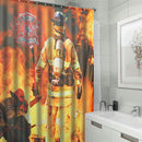 Waterproof Polyester Fabric Shower Curtain Firemen Design Bathroom Home Decoration