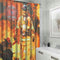 Waterproof Polyester Fabric Shower Curtain Firemen Design Bathroom Home Decoration
