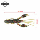 SeaKnight SL020 8pcs 1.8g 60mm Soft Lure Silicone Worm Shrimp Fishing Lure Bass Carp Fishing