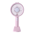 IPRee 3 In 1 5V Mini USB Handheld Desktop Fan 3 Modes Cooling Wind Speed LED Light Phone Holder