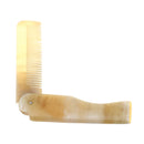 Oxhorn Comb Folding Hair Brush Fine Tooth Massage Anti Static Portable Gift Travel