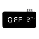 Mirror Knob Alarm Clock Personality Creative Thermometer Bedside Clock LED Luminous Student Clock