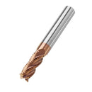 Drillpro 4pcs 4/6/8/10mm Rough End Mill Cutter 4 Flutes HRC55 AlTiN Coating Milling Cutter