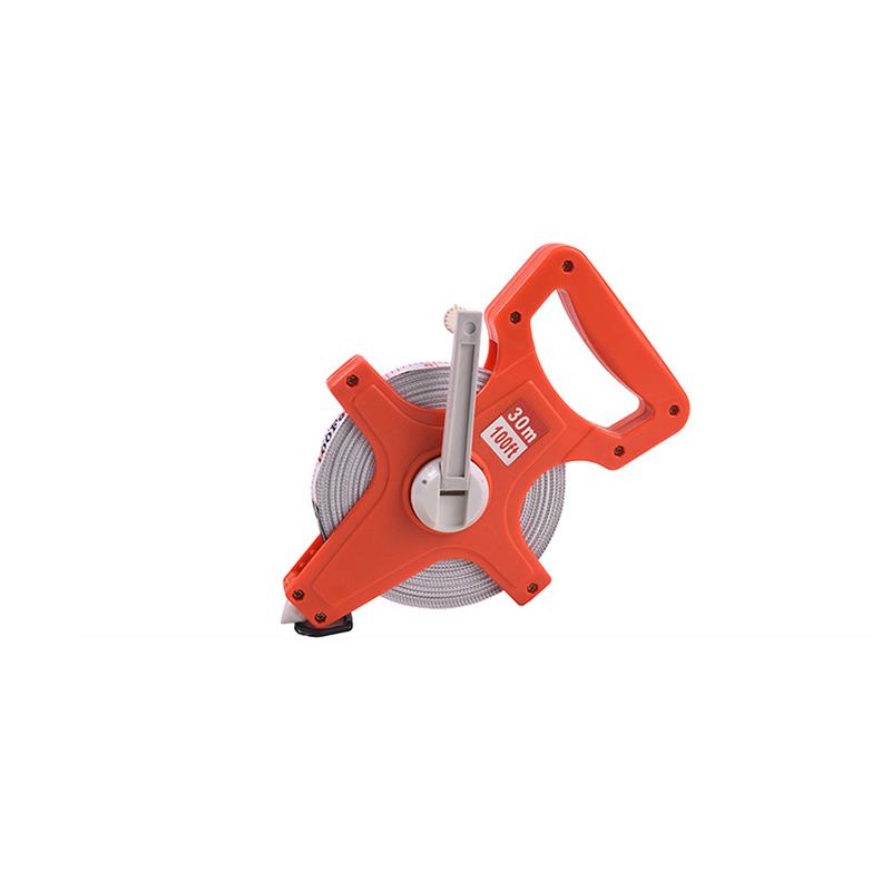 Metric Thick Stainless Steel Plastic Shelf Ruler Portable 30m/50m Hand Crank Steel Frame Ruler Steel Digital Tape Measure