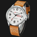 CURREN 8269 Calendar Luminous Display Leather Band Quartz Watch Steel Case Men Watch
