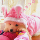 Christmas Pet Clothes Fashion Cute Rabbit Plush Dog Apparel Pet Hoodie Costume Winter  Clothing