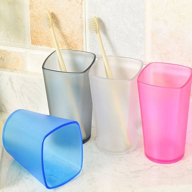Honana WX Eco-friendly Japanese-style Thick Circular Cup Toothbrush Holder Cup Translucent