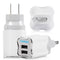 EU US 5V 2A Dual USB Charger Power Adapter For SmartphoneFor Tablet PC