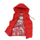 Unisex USB Heating Electric Heated Vest Winter Warm Hooded Jacket Coat Clothing Red