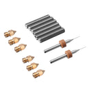 M6*30mm Throat with Teflon Tube + 0.4mm 1.75mm Brass Nozzle With Cleaning Drill Bit DIY Kit