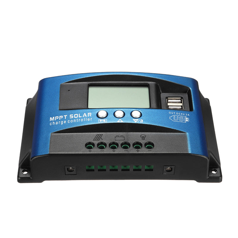 30/40/50/60/100A MPPT Solar Controller LCD Solar Charge Controller Accuracy Dual USB Solar Panel Battery Regulator