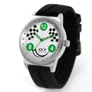 GT 002 Sport Fashion Casual Silica Gel Watch Band Car Racing Style Men Quartz Wrist Watch