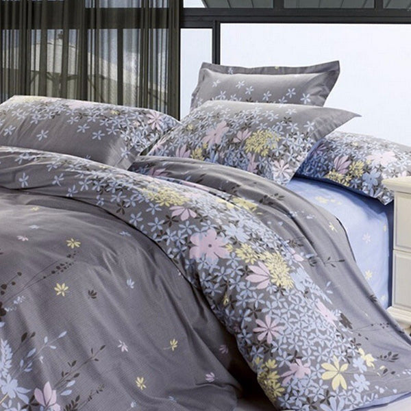3 Or 4pcs Rosemary Flower Reactive Printing Bedding Sets Pillowcase Quilt Duvet Cover