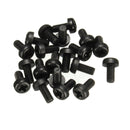 Suleve M2NR1 50pcs M2 Black Nylon Round Phillips Screw Bolts 4/8/10/12mm