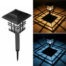 LED Solar Lights Waterproof Column Headlight Lawn Lamp for Outdoor Garden Yard