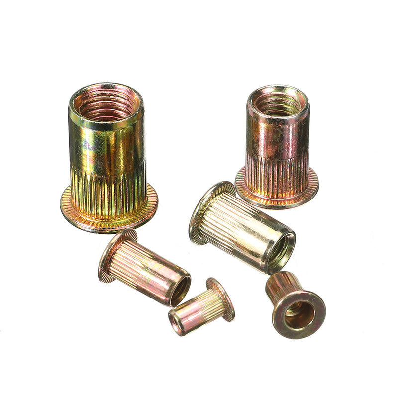 Suleve MXZN5 175Pcs Mixed Zinc Plated Threaded Rivnuts Blindnuts Nutserts M3-M10 Insert Rivet Nut Assortment Kit
