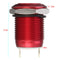 Excellway 5A/16V 12mm 2Pin Button Switch Stainless Steel Momentary Push Button Switch Flat Top 5 Color
