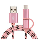 Bakeey 3A 2 in1 Micro Type-C Fast Charging Nylon Weave Data Cable  With Packaging Tiger Pattern For HUAWEI P30 XIAOMI MI9 Oneplus 7 S10 S10+