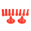 Drillpro 10pcs Universal Glue Nozzle Glass Glue Tip Mouth Nozzle with Base