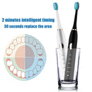 Magnetic Suspension Sonic Power IPX7 Waterproof Electric Toothbrush Black White