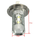 Pair 12V 50W H7 499 LED Daytime Projector Head light Fog Light Bulb White Beam 6000K