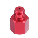 Adapter Converts CO2 Tank to Standard 5/8-18 Male Fitting & TR21-4 Female Fitting Red