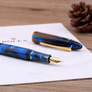 Moonman M100 Acrylic Resin Creative Fountain Pen Schmidt Converter and Fine Nib 0.5mm Ink Pen Gold Trim Writing Gift Pen