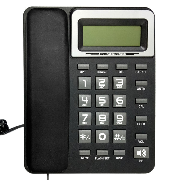 DAERXIN HCD601P/TSD-813 Desktop Corded Landline Phone Fixed Telephone Compatible with FSK/DTMF with LCD Display for Home Office Hotels