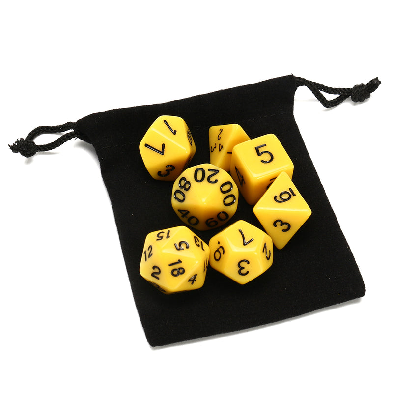 7 Set 49Pcs Polyhedral TRPG Game Dungeons And Dragons Dice DnD RPG With Bag