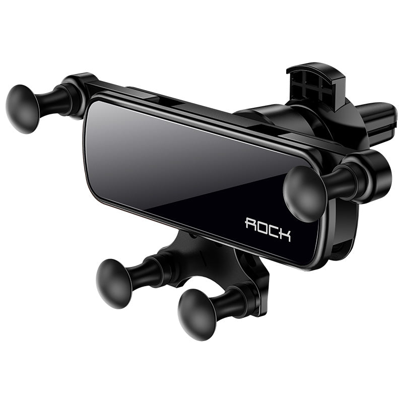 Rock Mini Gravity Linkage Automatic Linkage Air Vent Car Phone Holder For 4.5-6.5 Inch Smart Phone For iPhone 11 Pro Max For Samsung Note 10+ Xiaomi Redmi Note 8 Pro