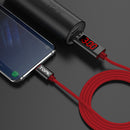 TOPK D-Line1 2.4A QC3.0 Voltage Current Display Micro USB Fast Charging Data Cable 1M For Phone Tablet