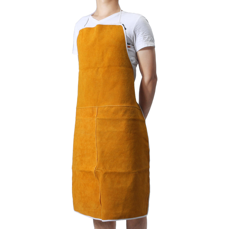 Cow Leather Aprons Welding Heat Insulation Protection Welders Blacksmith 93x64cm