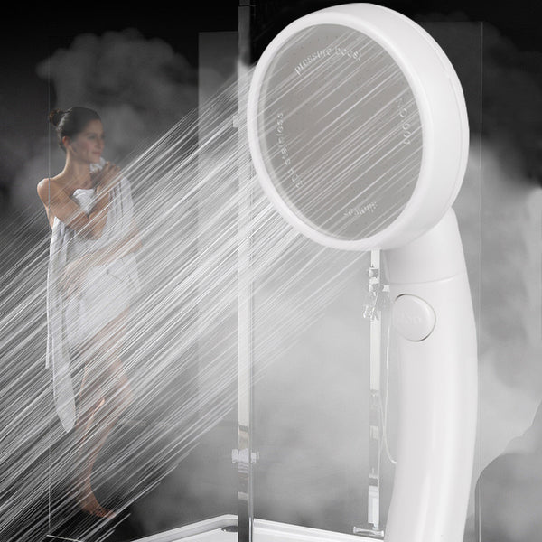 Pressurized Water-saving Detachable Shower Head With Push Button 360 Rotation