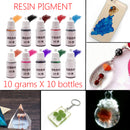 10Pcs Epoxy UV Resin Ultraviolet Curing Dye Colorant Liquid Pigment Mix Colors DIY Crafts