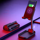 10W Dual Coils Qi Wireless Charger Desktop Foldable Extendable Phone Holder Tablet Stand For Smart Phones Tablet iPad Under 12.9 Inch