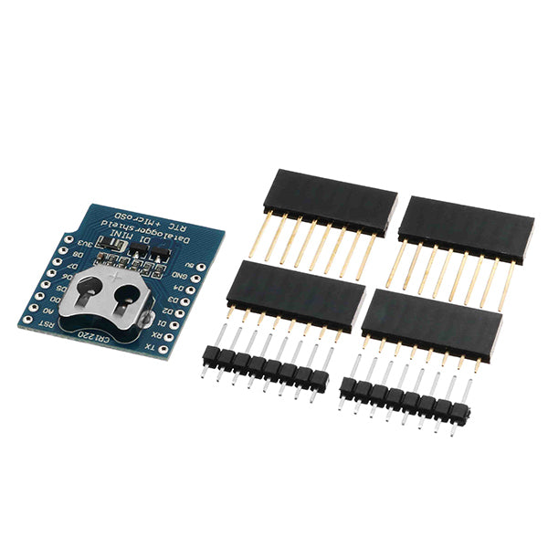 5Pcs Geekcreit DataLog Shield For D1 Mini RTC DS1307 Micro SD with Pin Headers