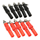 DANIU 10 Pairs 4mm Terminal Banana Plug Socket Jack Connectors Instrument Light Tools Black and Red