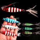 Zanlure 1pc Metal Lead Fish Jig Fishing Lures Spoon 20G/5.8CM Lure Luminous Bait Jigging