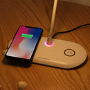 Bakeey 20W Dual Qi Wireless Phone Charger USB Charge LED Desk Table Lamp Light Touch