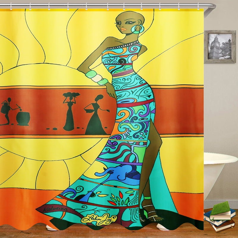 Shower Curtain Polyester Bathroom Shower Curtain Decor Waterproof Bathroom Decor with Hooks