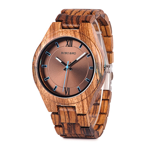 BOBO BIRD Q05 Unique Design Men Wrist Watch Wooden Quartz Creative Watch