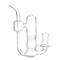 14cm Height Glass Water Hook-ah With Double Filter Bubble