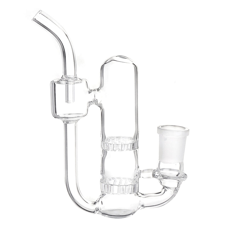 14cm Height Glass Water Hook-ah With Double Filter Bubble
