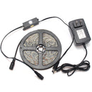 5M 3528 300 LED Warm White PIR Motion Sensor Wardrobe Waterproof Strip Light Kit DC12V